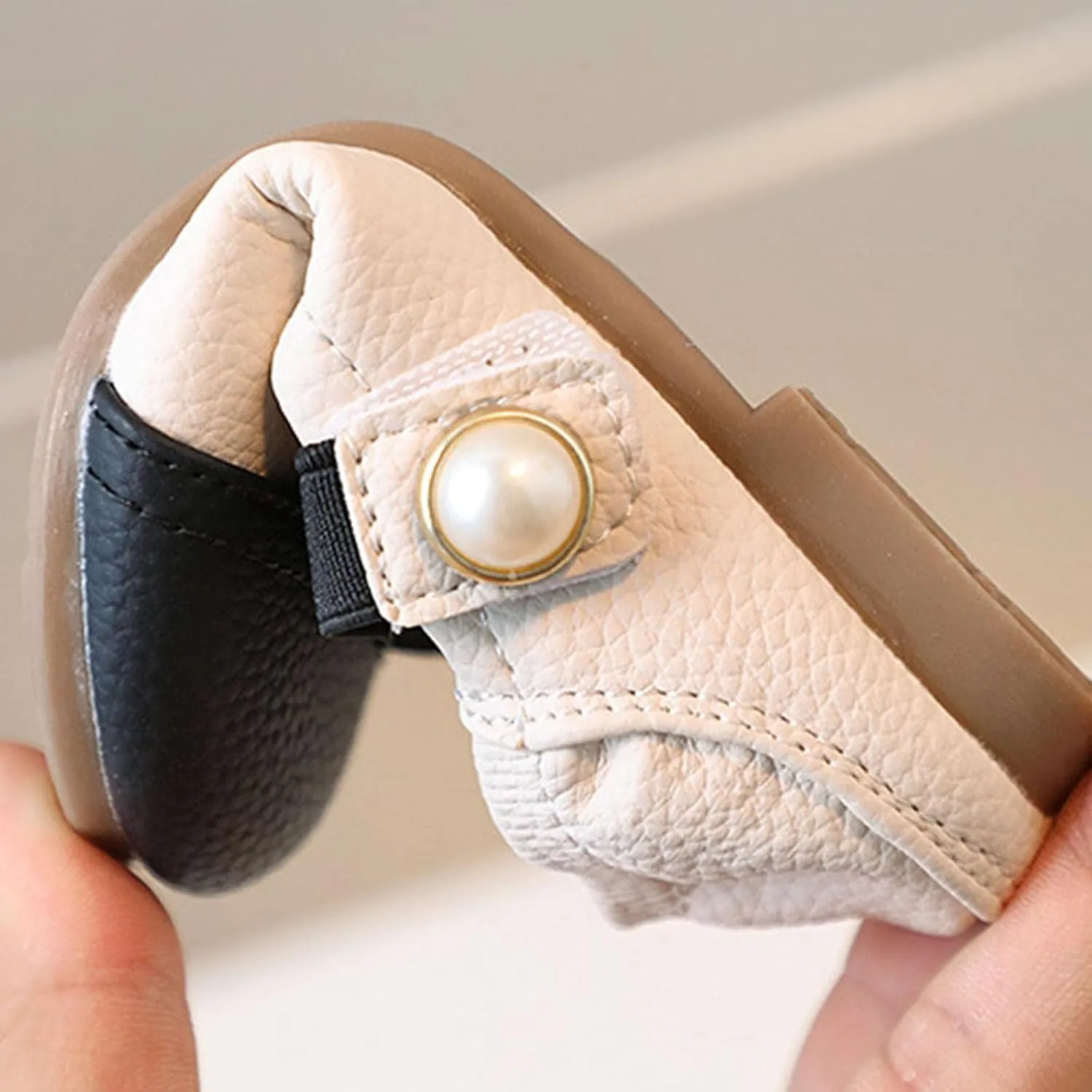 Girls Baby Closed Toe Mary Jane Flat Toddler Little-Kids Dress Ballet Flat Party School Pearl Princess Shoes