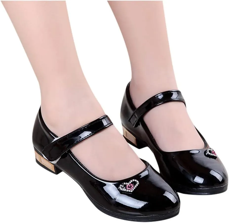 Girls Dress Shoes Mary Jane Shoes for Girls Party Wedding Flower Girl School Shoes Low Heel Flats