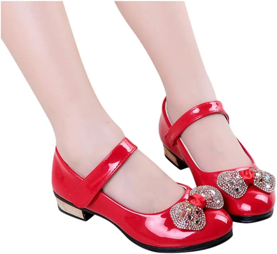 Girls Dress Shoes Mary Jane Shoes for Girls Party Wedding Flower Girl School Shoes Low Heel Flats