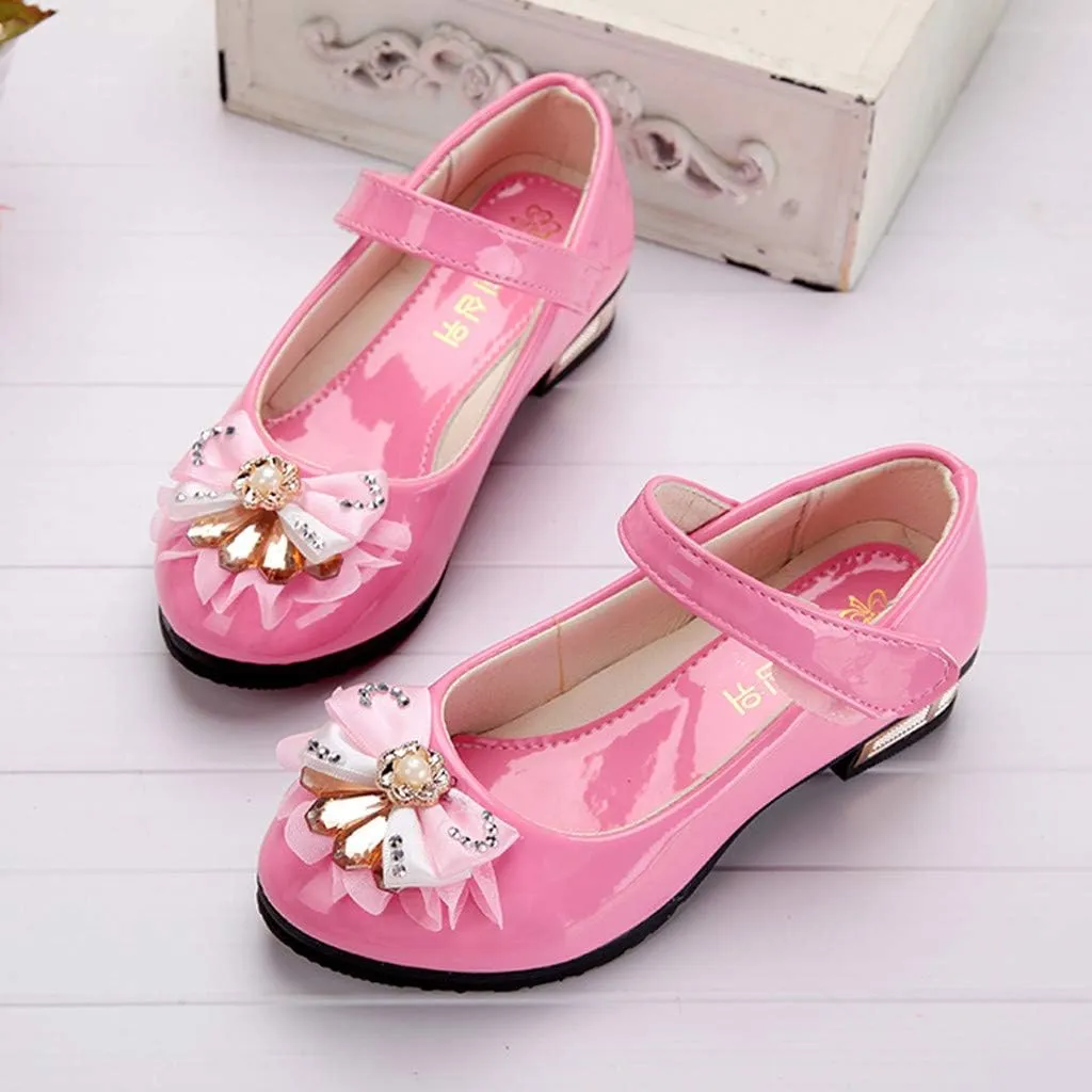 Girls Dress Shoes Mary Jane Shoes for Girls Party Wedding Flower Girl School Shoes Low Heel Flats