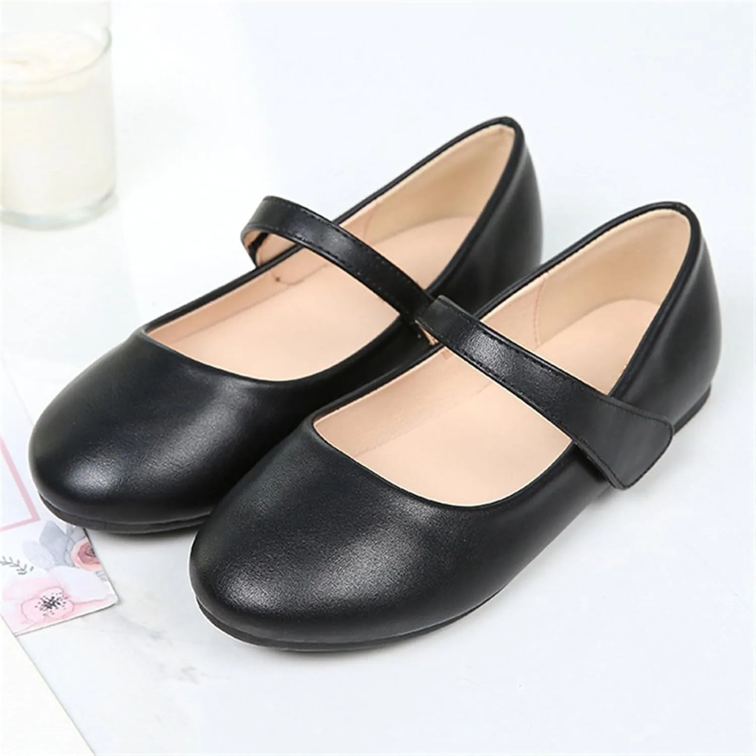 Girls Dress Shoes Patent Leather Wedding Party School Uniform Shoes Ballet Flats Little Girls Flower Girl Shoes