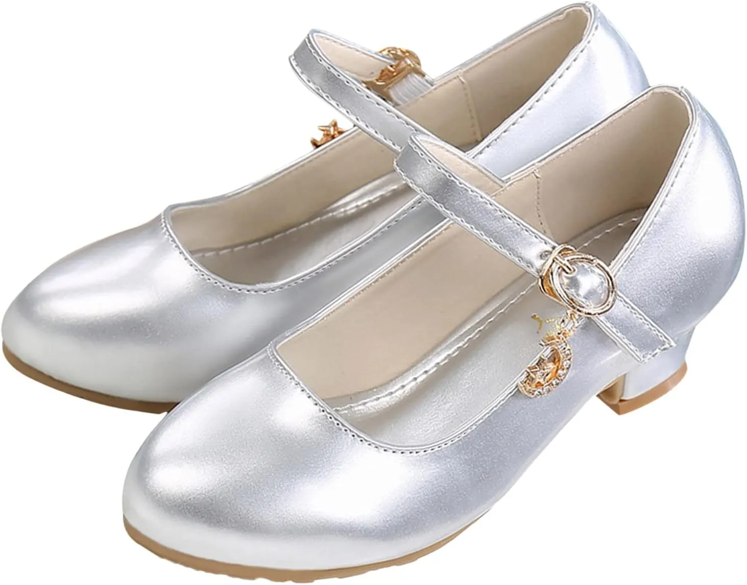 Girls Mary Jane Dress Shoes Flower Girl Wedding School Uniform Low Heels Toddler Little Kids Pump Shoes Mary Jane Shoes
