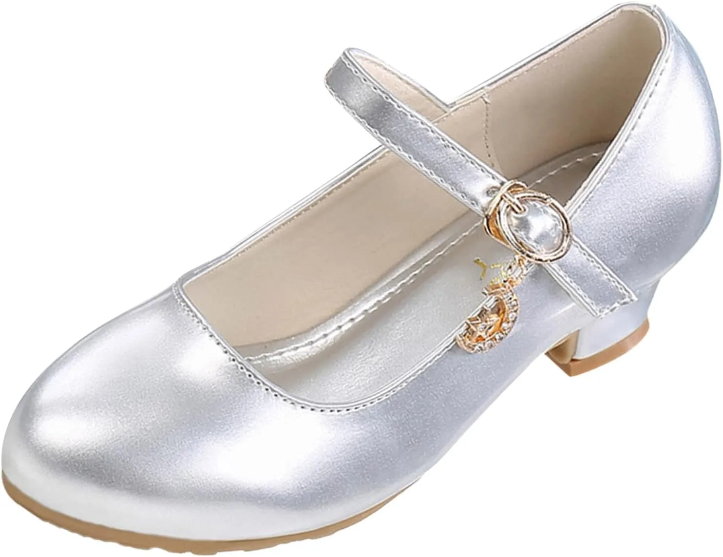 Girls Mary Jane Dress Shoes Flower Girl Wedding School Uniform Low Heels Toddler Little Kids Pump Shoes Mary Jane Shoes
