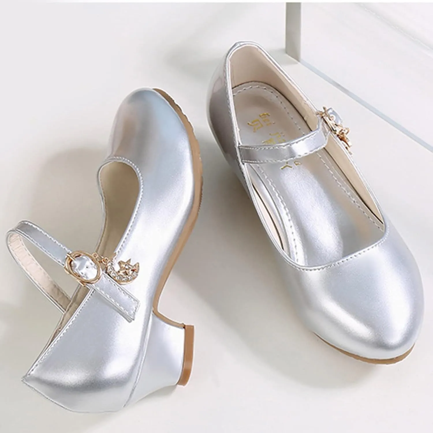 Girls Mary Jane Dress Shoes Flower Girl Wedding School Uniform Low Heels Toddler Little Kids Pump Shoes Mary Jane Shoes