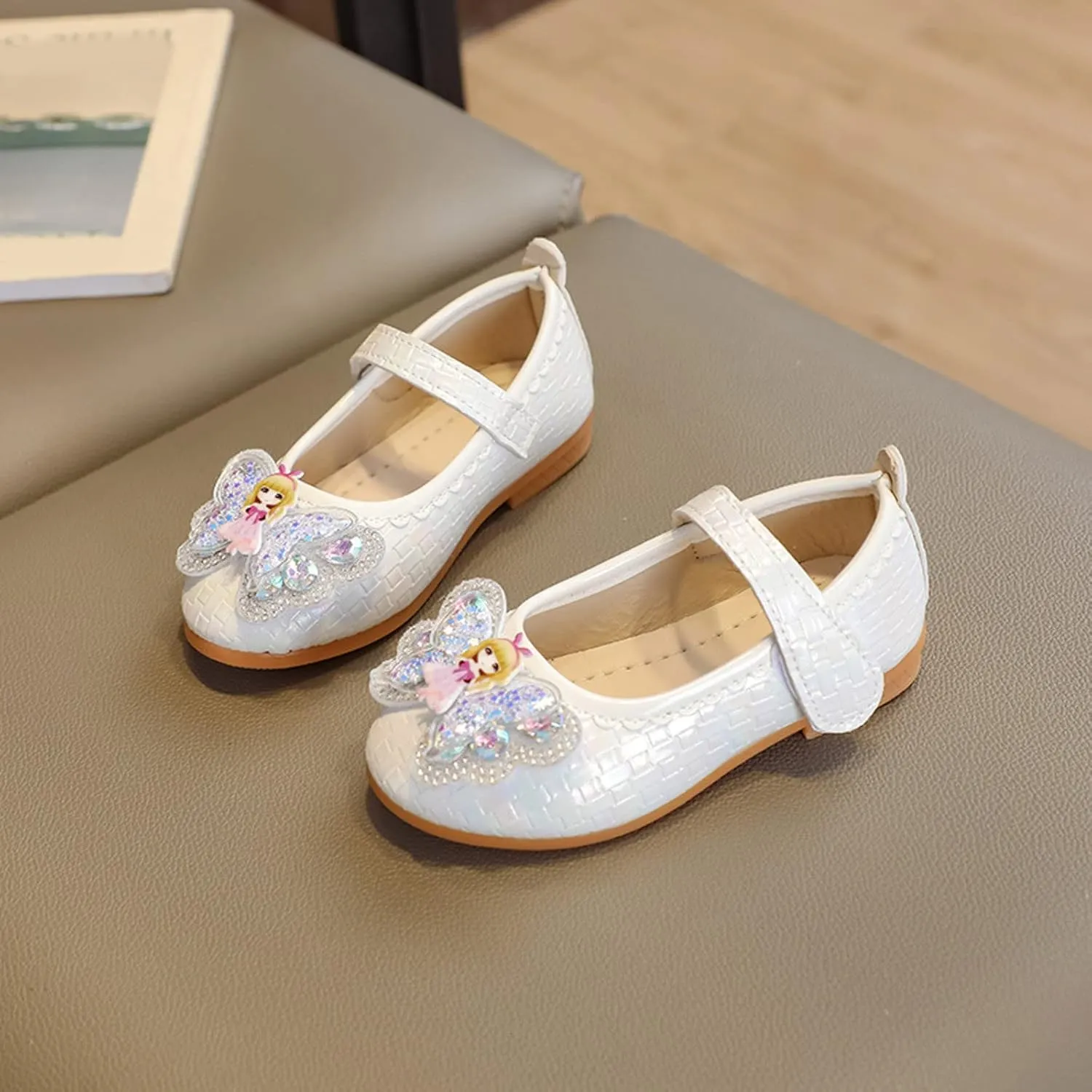 Girls Mary Jane Dress Shoes Toddler Flower Girls Kids Casual Slip on Ballet Flats School Wedding Party Shoes