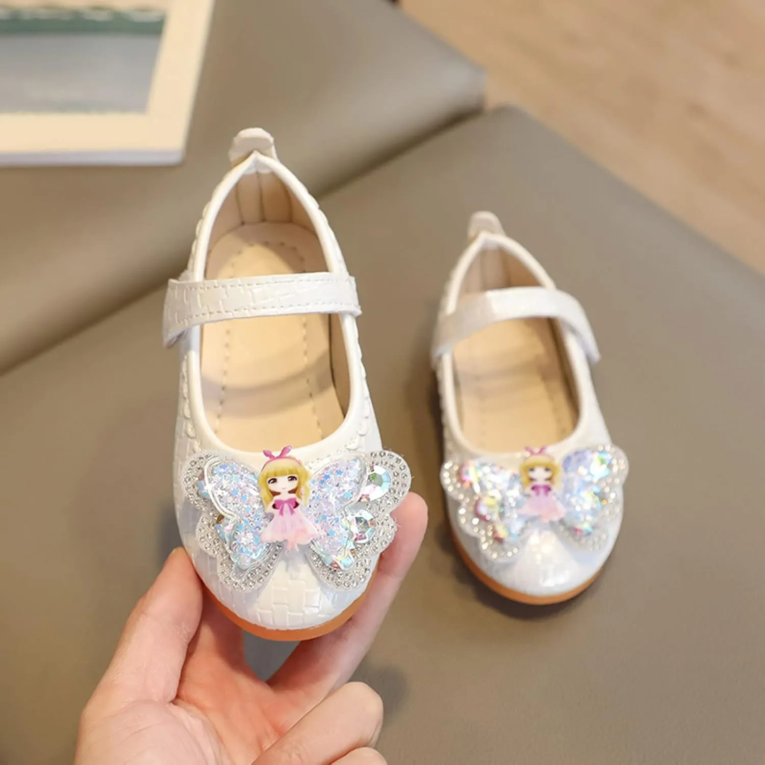 Girls Mary Jane Dress Shoes Toddler Flower Girls Kids Casual Slip on Ballet Flats School Wedding Party Shoes