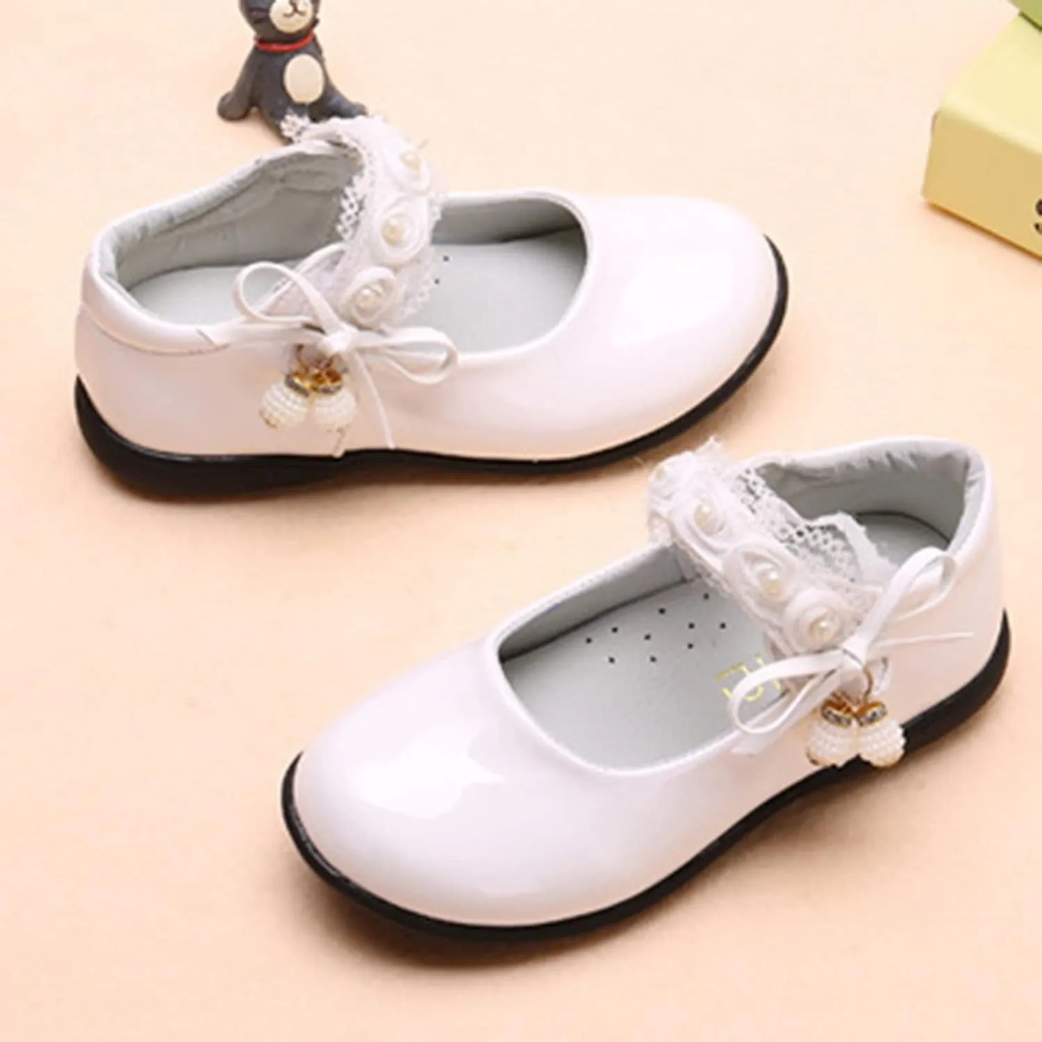 Girls Mary Jane Shoes School Kids Uniform Flat Ballet Strap Dress Formal Slip-On Shoes Performance Shoes Youth