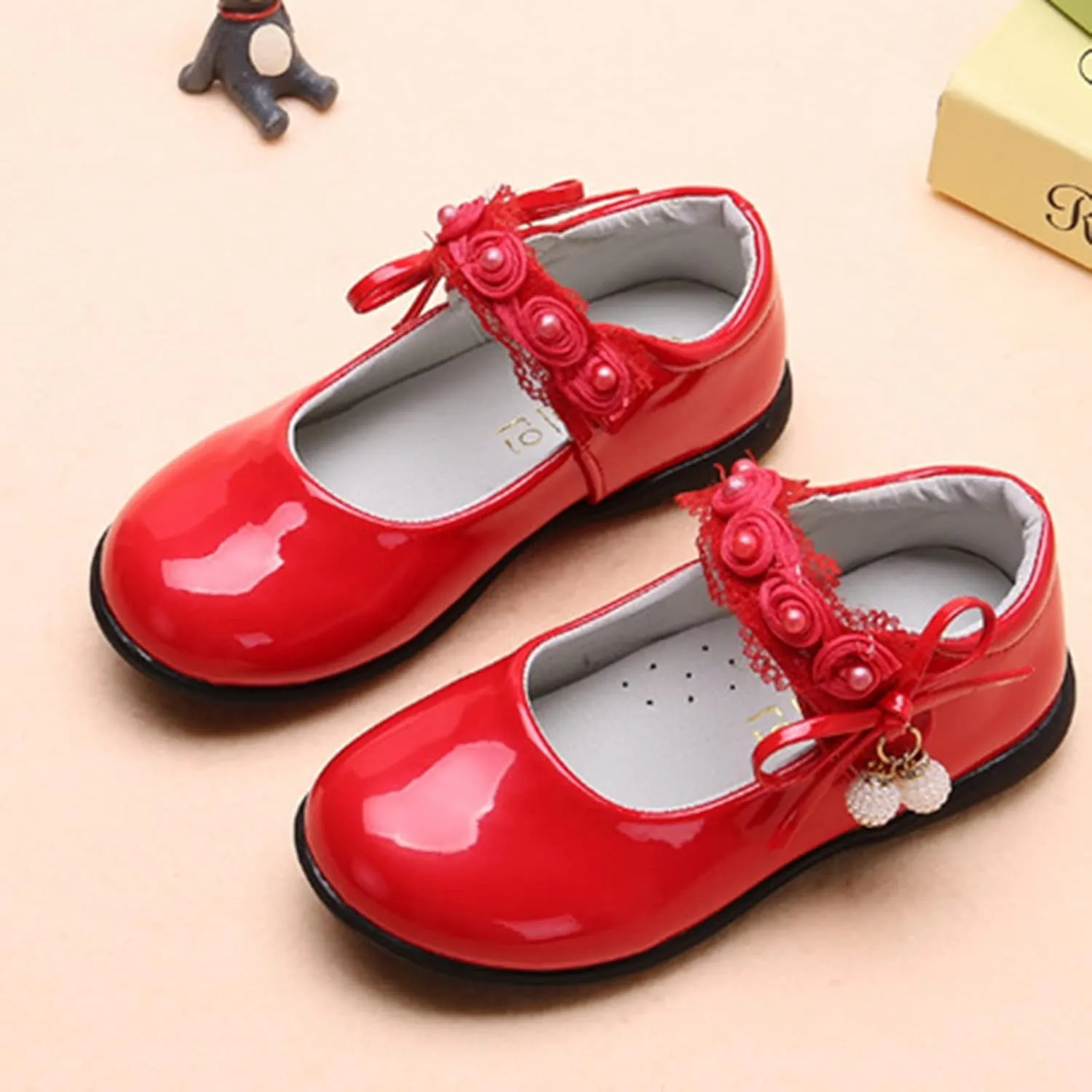 Girls Mary Jane Shoes School Kids Uniform Flat Ballet Strap Dress Formal Slip-On Shoes Performance Shoes Youth