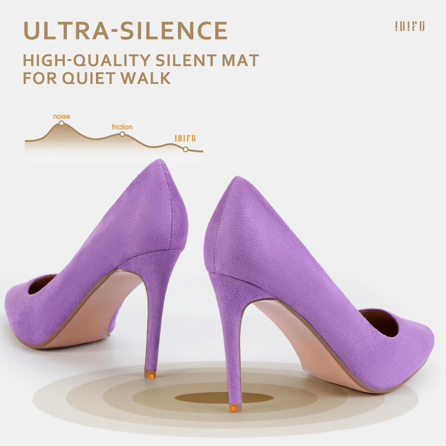 IDIFU Women's IN4 Classic Pointed Toe High Heels Pumps Wedding Dress Office Shoes