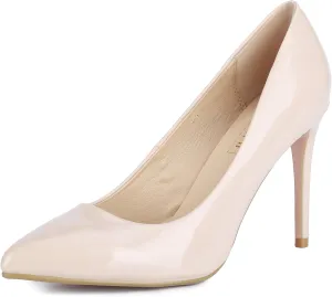 IDIFU Women's IN4 Classic Pointed Toe High Heels Pumps Wedding Dress Office Shoes