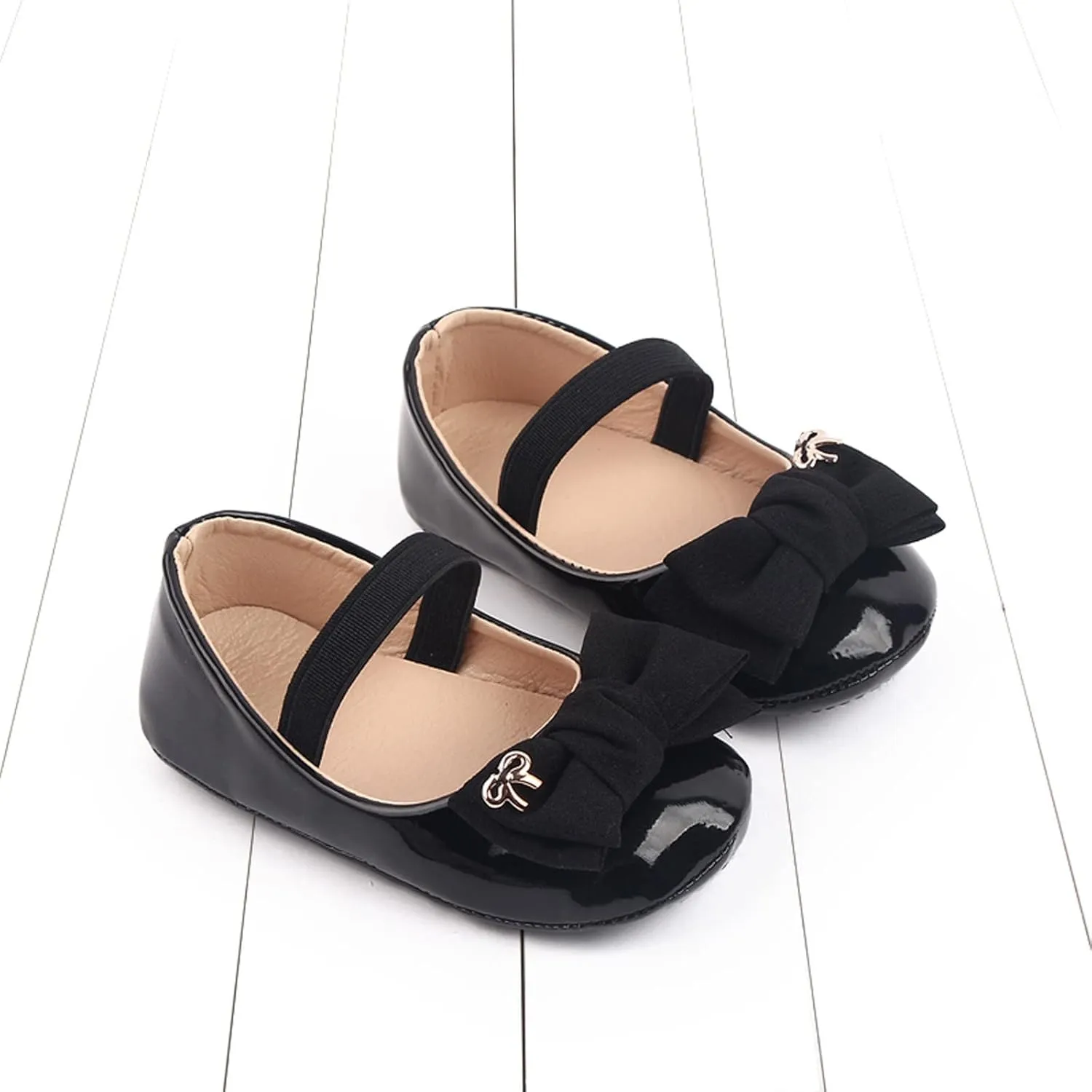 Infant Baby Girl Mary Jane Dress Shoes Bowknot Shoes Ballet Flats for Girl Wedding Party School Shoes
