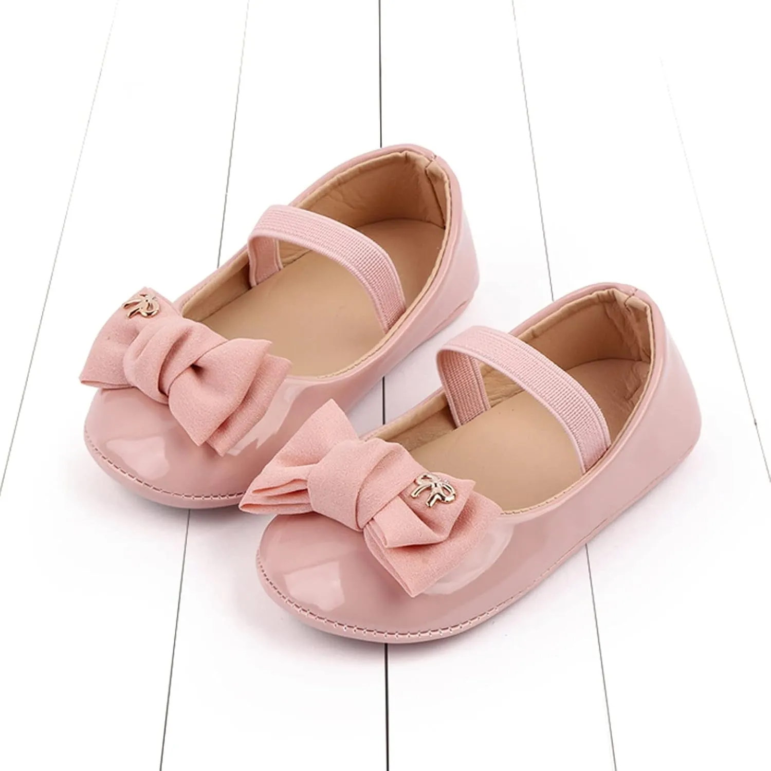 Infant Baby Girl Mary Jane Dress Shoes Bowknot Shoes Ballet Flats for Girl Wedding Party School Shoes