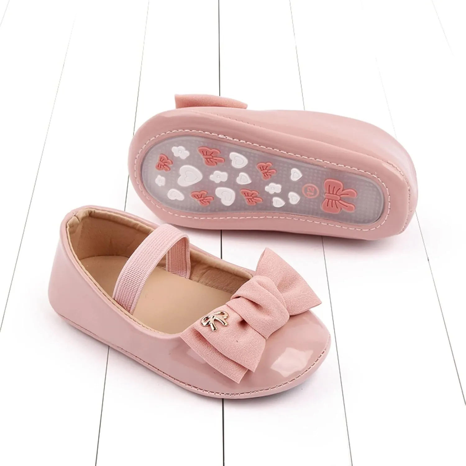 Infant Baby Girl Mary Jane Dress Shoes Bowknot Shoes Ballet Flats for Girl Wedding Party School Shoes