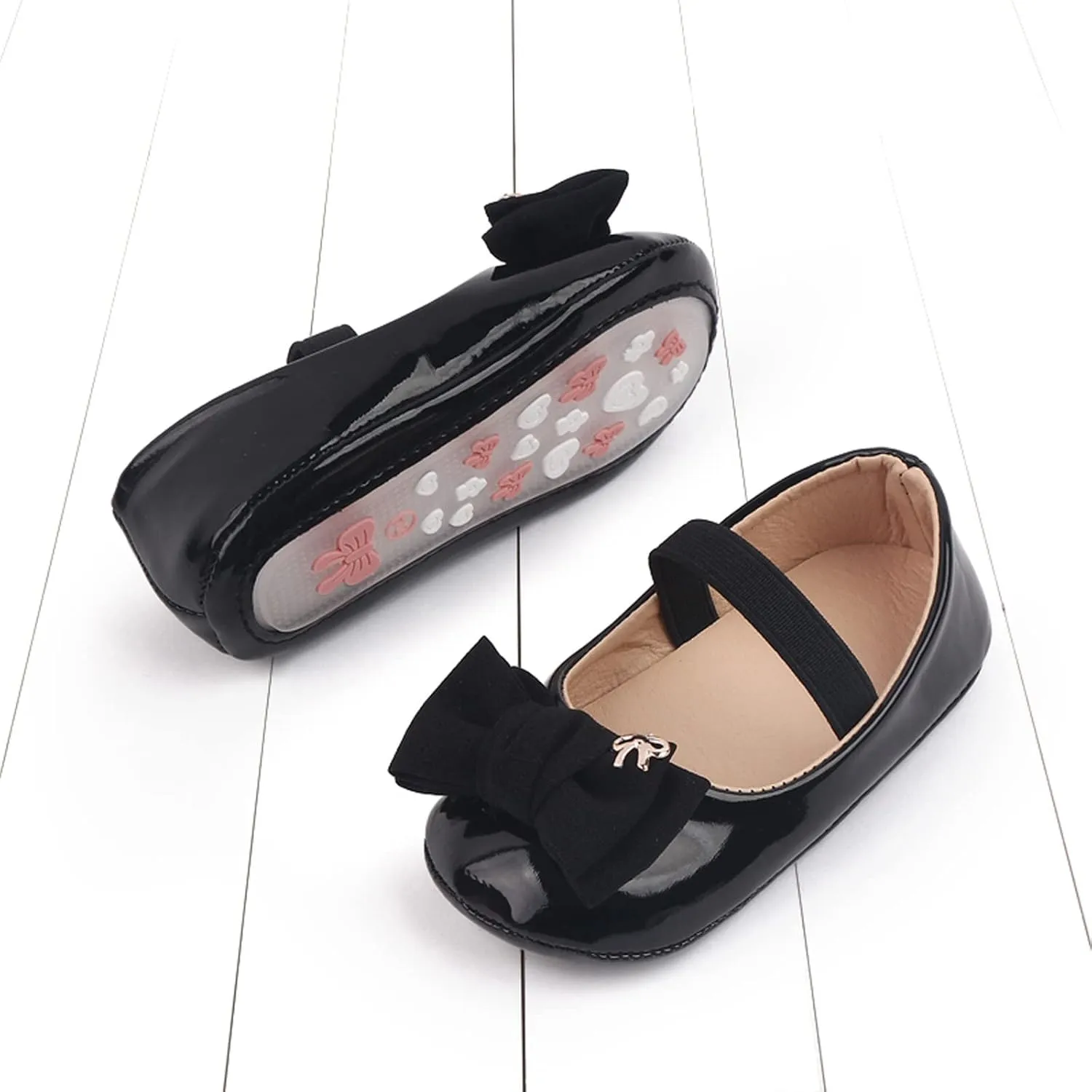Infant Baby Girl Mary Jane Dress Shoes Bowknot Shoes Ballet Flats for Girl Wedding Party School Shoes