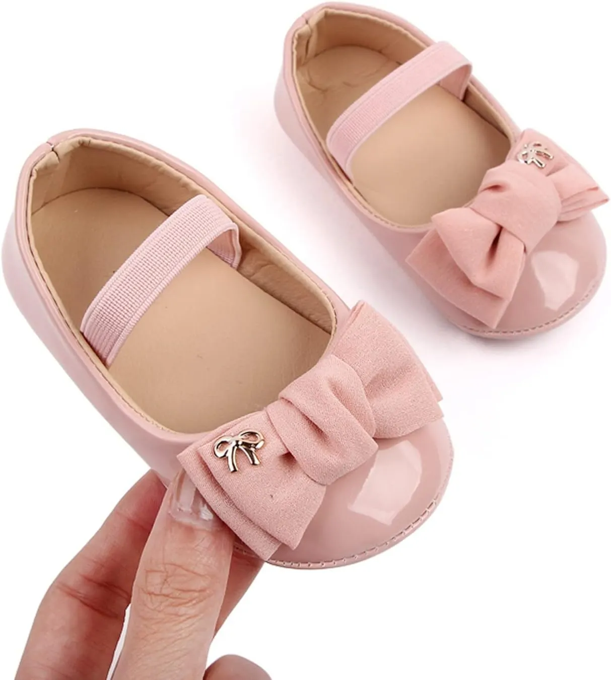 Infant Baby Girl Mary Jane Dress Shoes Bowknot Shoes Ballet Flats for Girl Wedding Party School Shoes