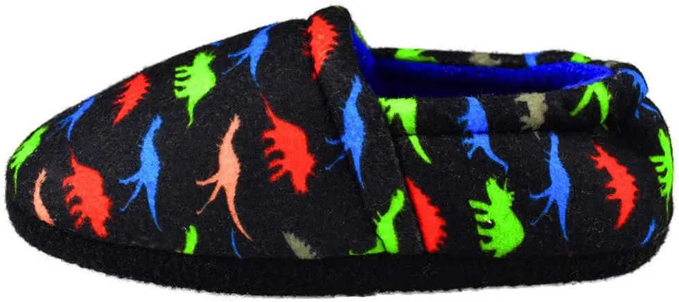 Kids Big Boys Warm Slippers with Soft Memory Foam Indoor Anti-Slip Cute Dinosaur Slippers