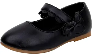 Kids Mary Jane Shoes Toddler Girls Anti-Slip Rubber Soft Sole Closed Toe Flat𝘀 Princess Wedding Dress Shoes