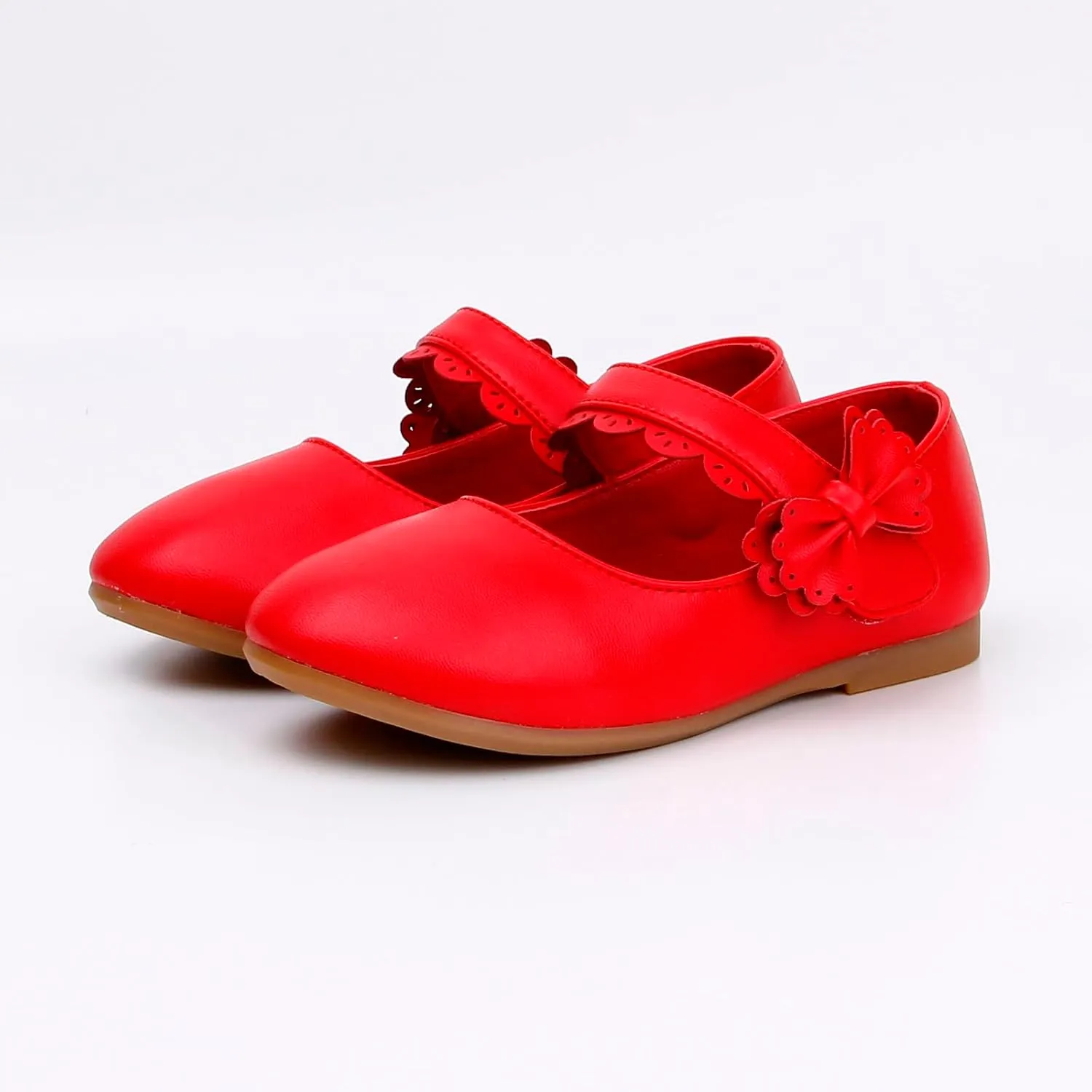 Kids Mary Jane Shoes Toddler Girls Anti-Slip Rubber Soft Sole Closed Toe Flat𝘀 Princess Wedding Dress Shoes