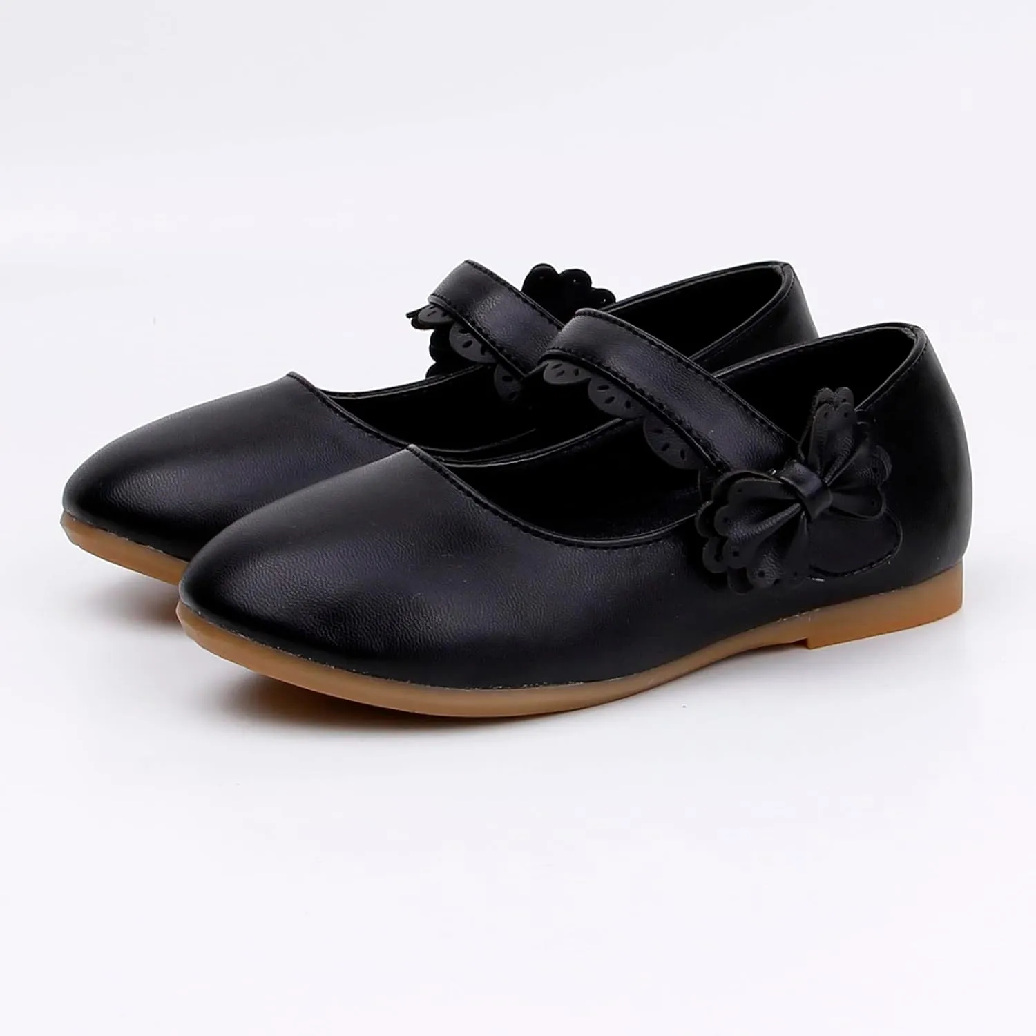 Kids Mary Jane Shoes Toddler Girls Anti-Slip Rubber Soft Sole Closed Toe Flat𝘀 Princess Wedding Dress Shoes