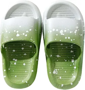 Kids Slides Boys Girls Toddlers Open Toe Slippers Cute Cartoon Sandals Cushioned Thick Sole Beach Pool Shoes