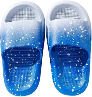 Kids Slides Boys Girls Toddlers Open Toe Slippers Cute Cartoon Sandals Cushioned Thick Sole Beach Pool Shoes