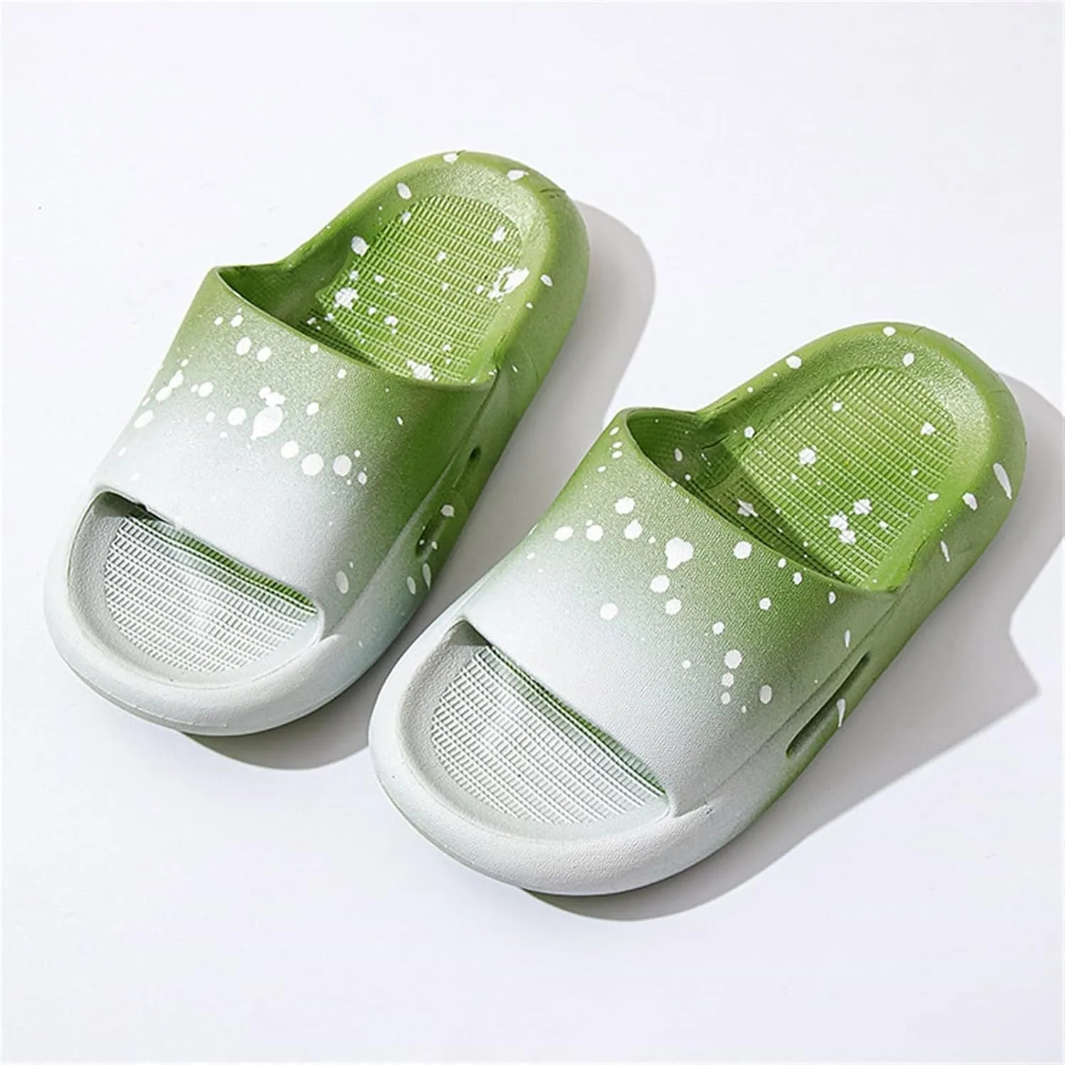 Kids Slides Boys Girls Toddlers Open Toe Slippers Cute Cartoon Sandals Cushioned Thick Sole Beach Pool Shoes