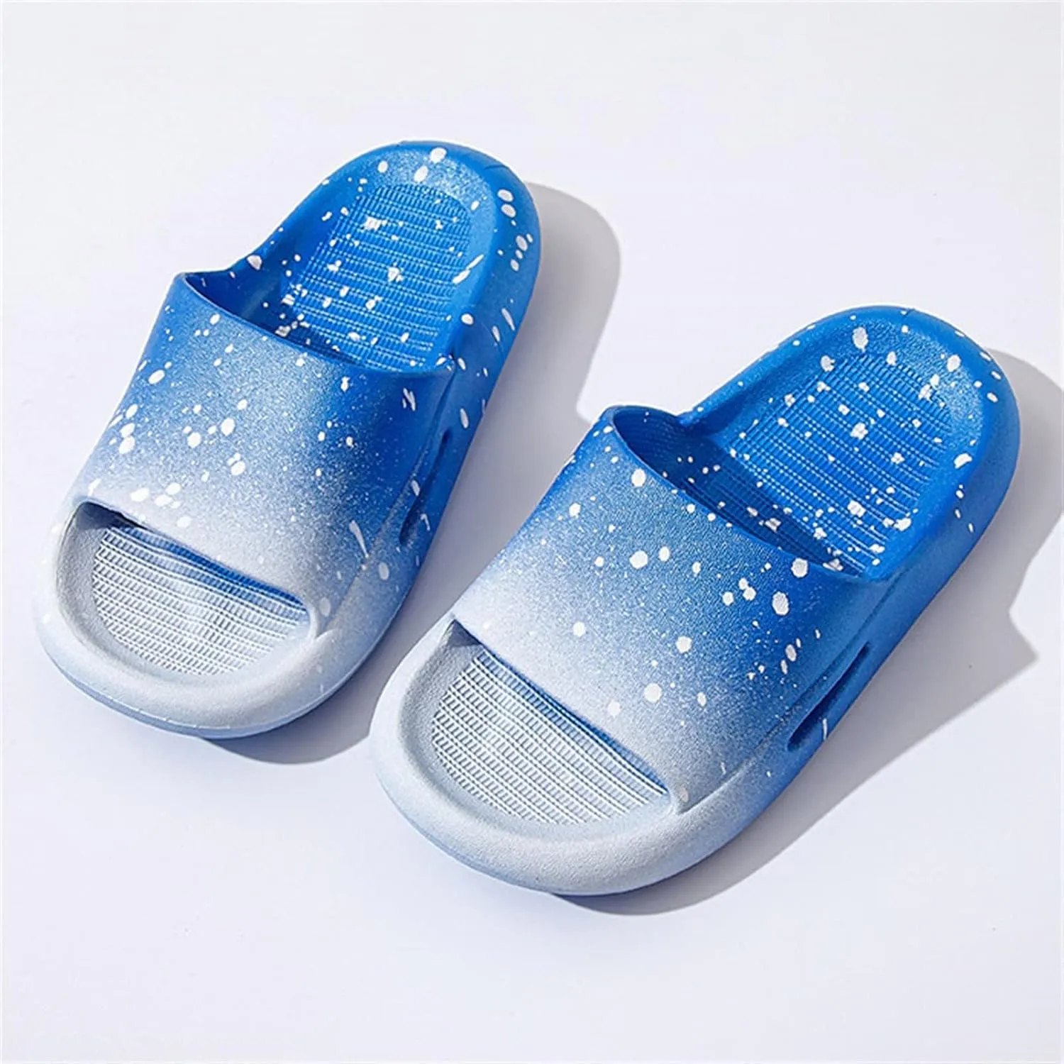 Kids Slides Boys Girls Toddlers Open Toe Slippers Cute Cartoon Sandals Cushioned Thick Sole Beach Pool Shoes