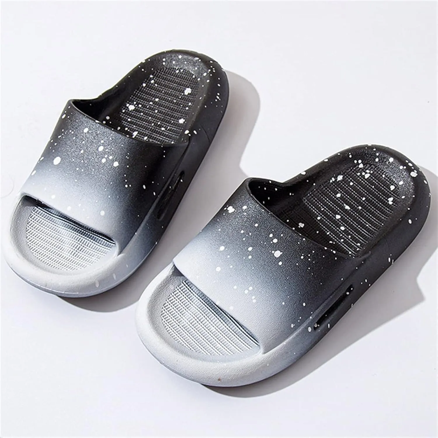 Kids Slides Boys Girls Toddlers Open Toe Slippers Cute Cartoon Sandals Cushioned Thick Sole Beach Pool Shoes