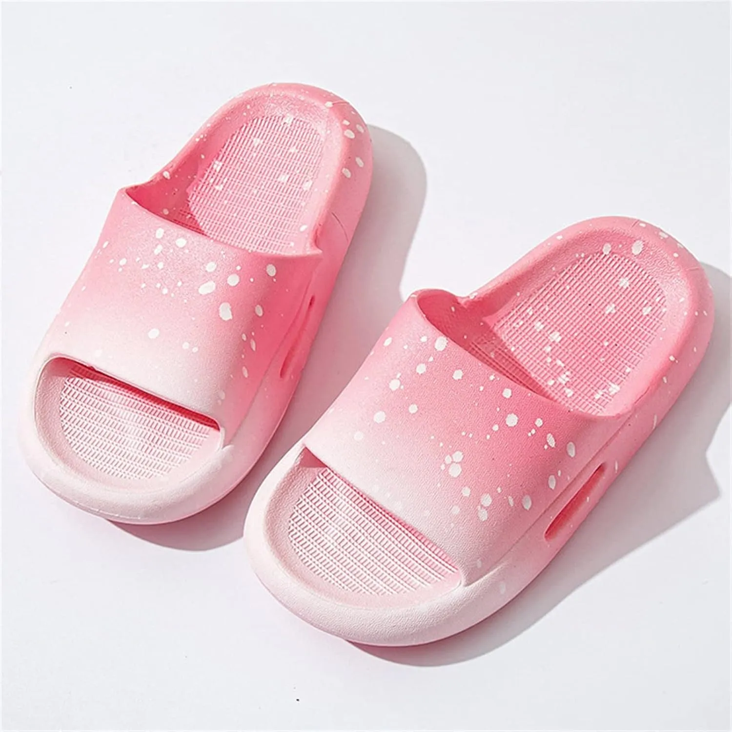 Kids Slides Boys Girls Toddlers Open Toe Slippers Cute Cartoon Sandals Cushioned Thick Sole Beach Pool Shoes