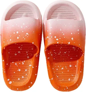 Kids Slides Boys Girls Toddlers Open Toe Slippers Cute Cartoon Sandals Cushioned Thick Sole Beach Pool Shoes