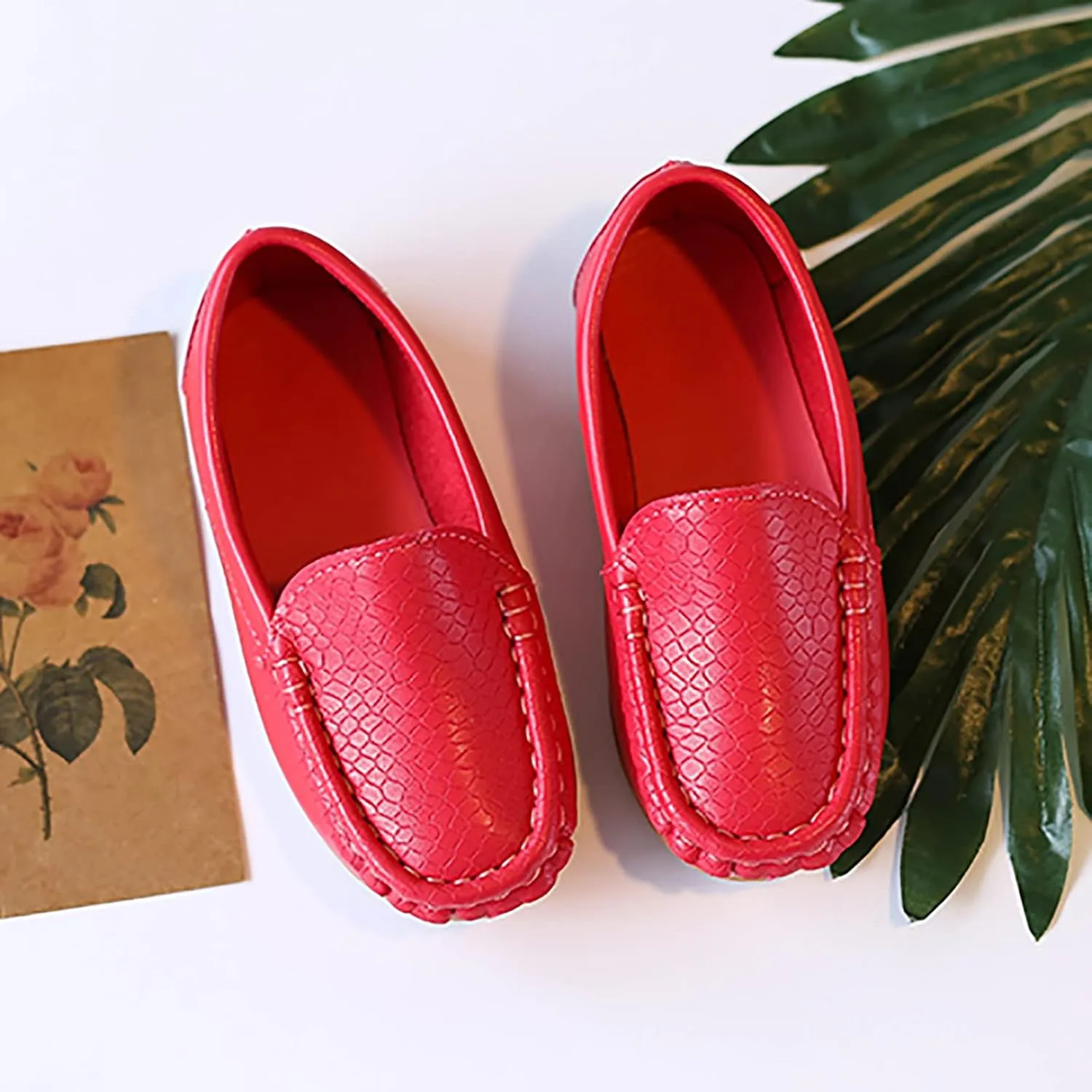 Kids Toddlers Boys Girls Loafers Casual Slip-On Moccasin Boat Dress Shoes Casual Shoes Formal Shoes Leather Flats