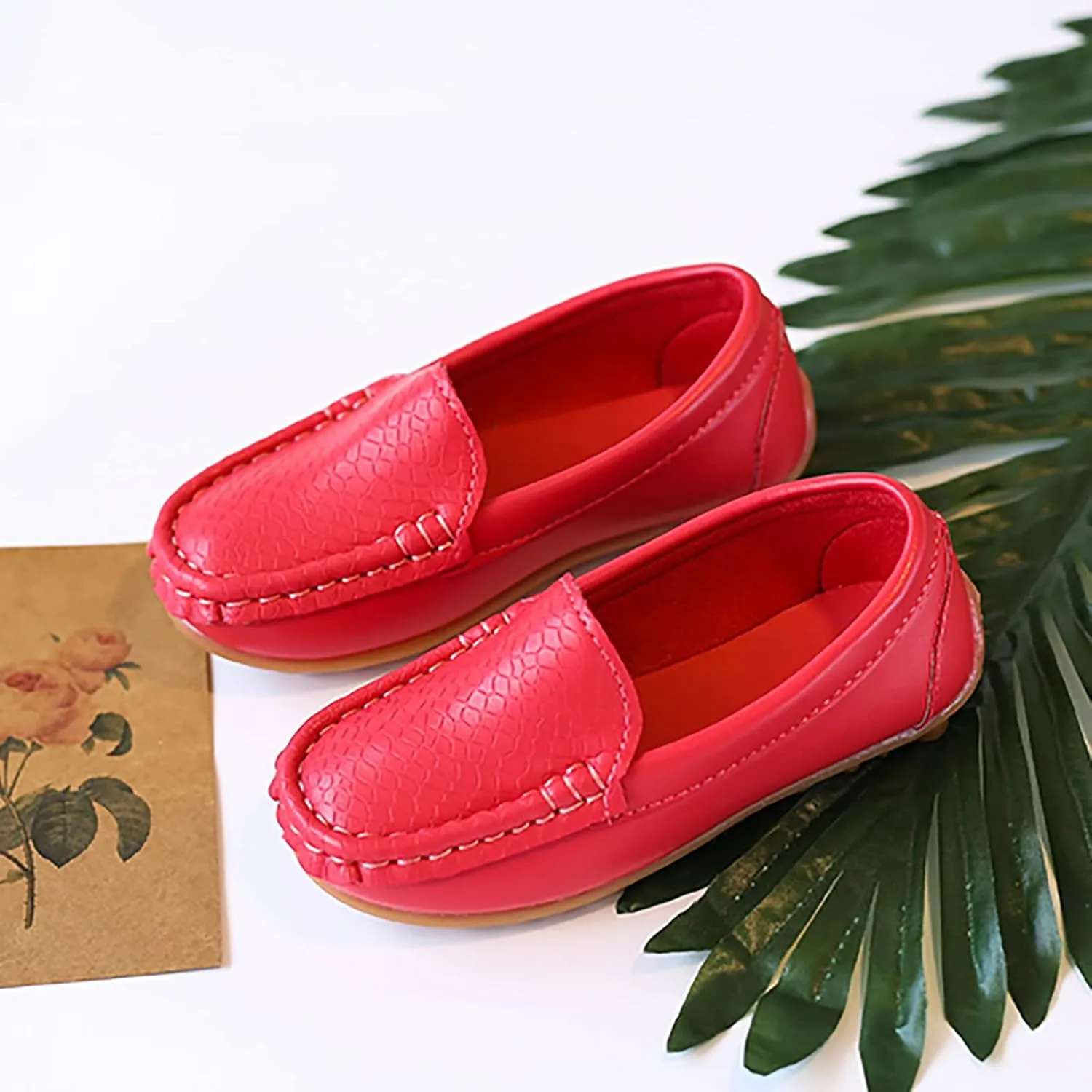 Kids Toddlers Boys Girls Loafers Casual Slip-On Moccasin Boat Dress Shoes Casual Shoes Formal Shoes Leather Flats