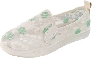 Ladies Casual Floral Pattern Hollow Out Breathable Mesh Large Size Lightweight Non Slip Casual Shoes Women Sandals Home