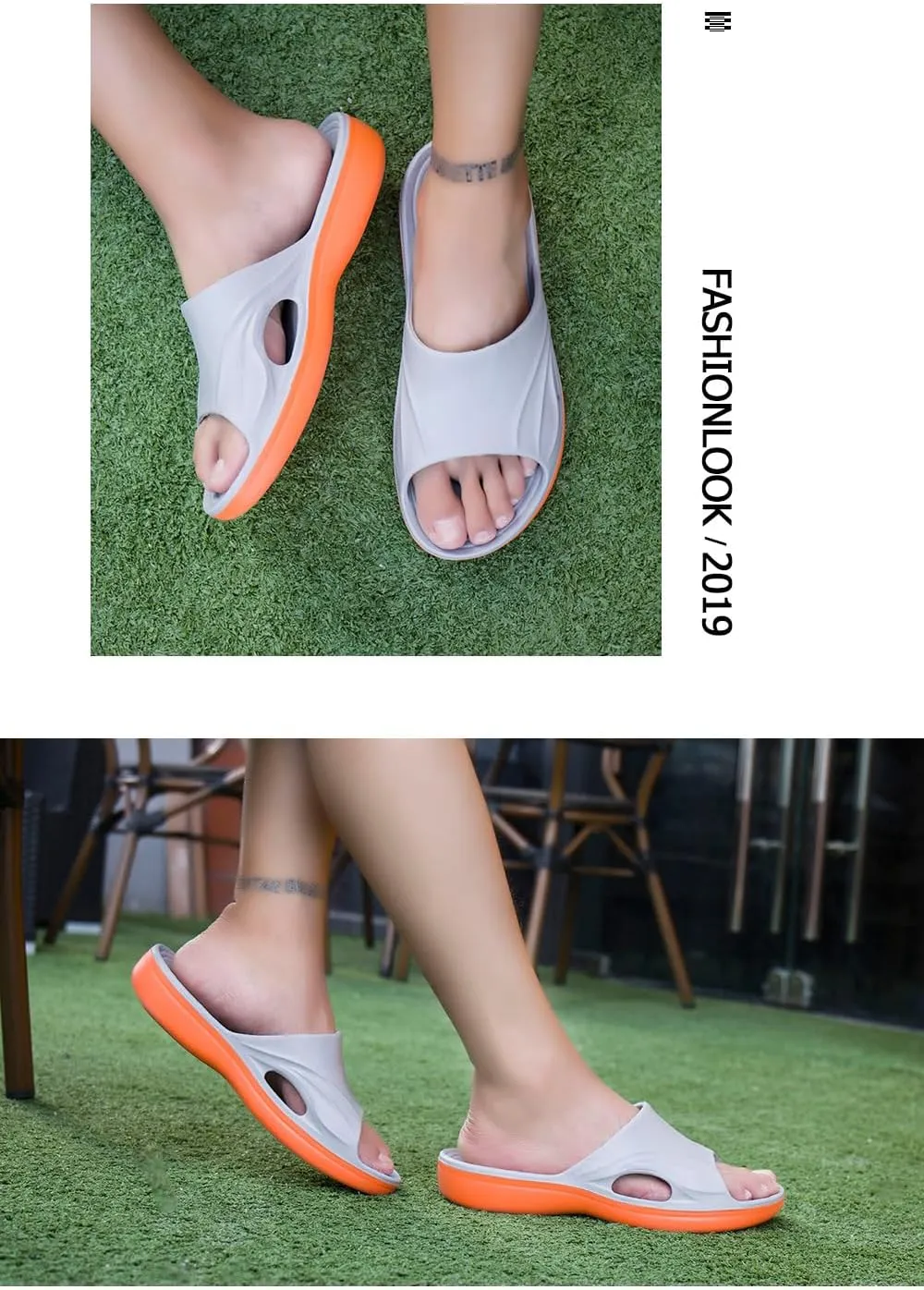 Men Shower Pool Sandals Fast Dry Anti Slip EVA Soft Slippers Shoes Open Toe House Bathroom Slides for Bedroom Pool College Dorm Gym Beach