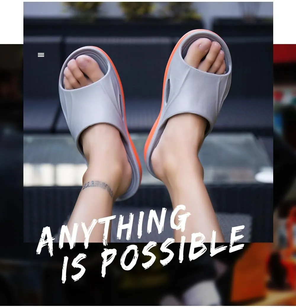 Men Shower Pool Sandals Fast Dry Anti Slip EVA Soft Slippers Shoes Open Toe House Bathroom Slides for Bedroom Pool College Dorm Gym Beach