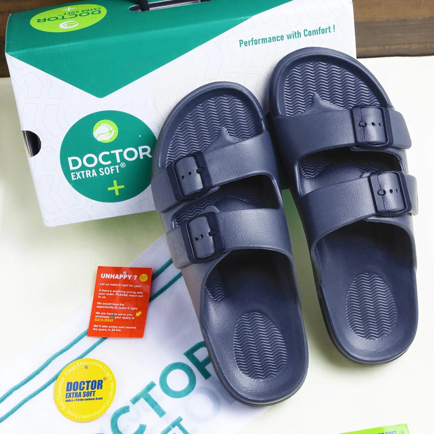 Men's Classic Cushion Sliders/Slippers with Adjustable Buckle Strap for Adult | Comfortable & LightWeight |Stylish & Anti-Skid| Waterproof & Everyday Flip Flops for Gents/Boys D-505