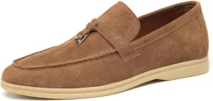 Men's Penny Suede Leather Loafers Shoes Fashion Dress Loafers Outdoor Walking Daily Shoes for Party Wedding Prom