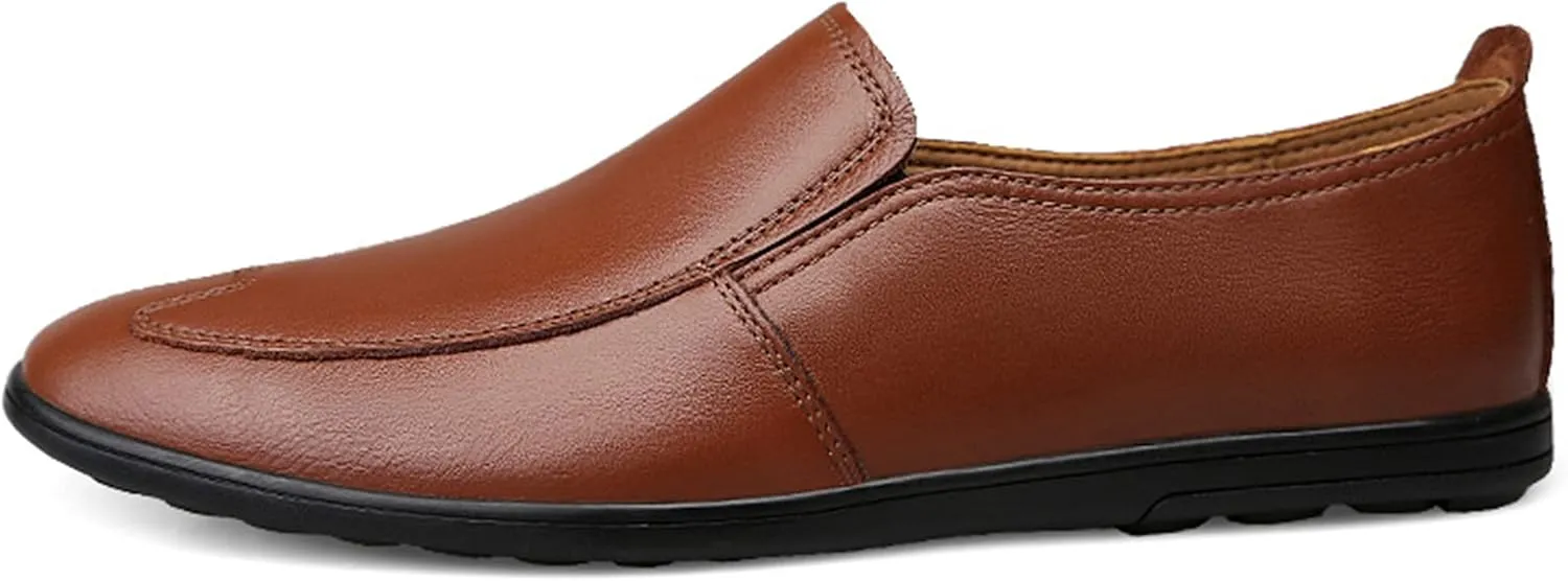 Minishion Casual Loafers Men Poited Slip on Office Shoes 2088#