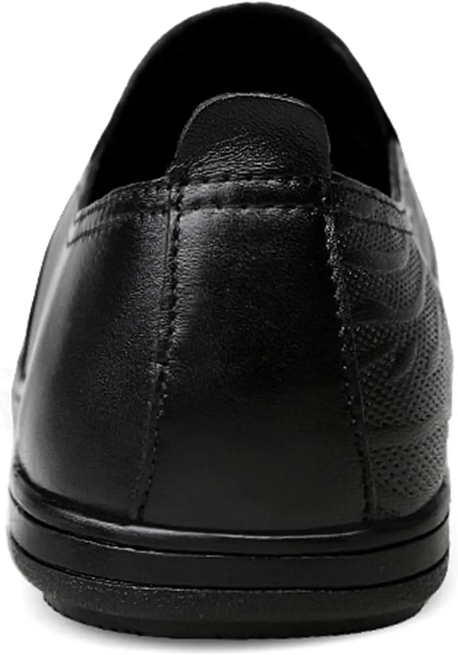 Minishion Casual Loafers Men Poited Slip on Office Shoes 2088#