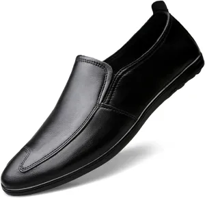 Minishion Casual Loafers Men Poited Slip on Office Shoes 2088#