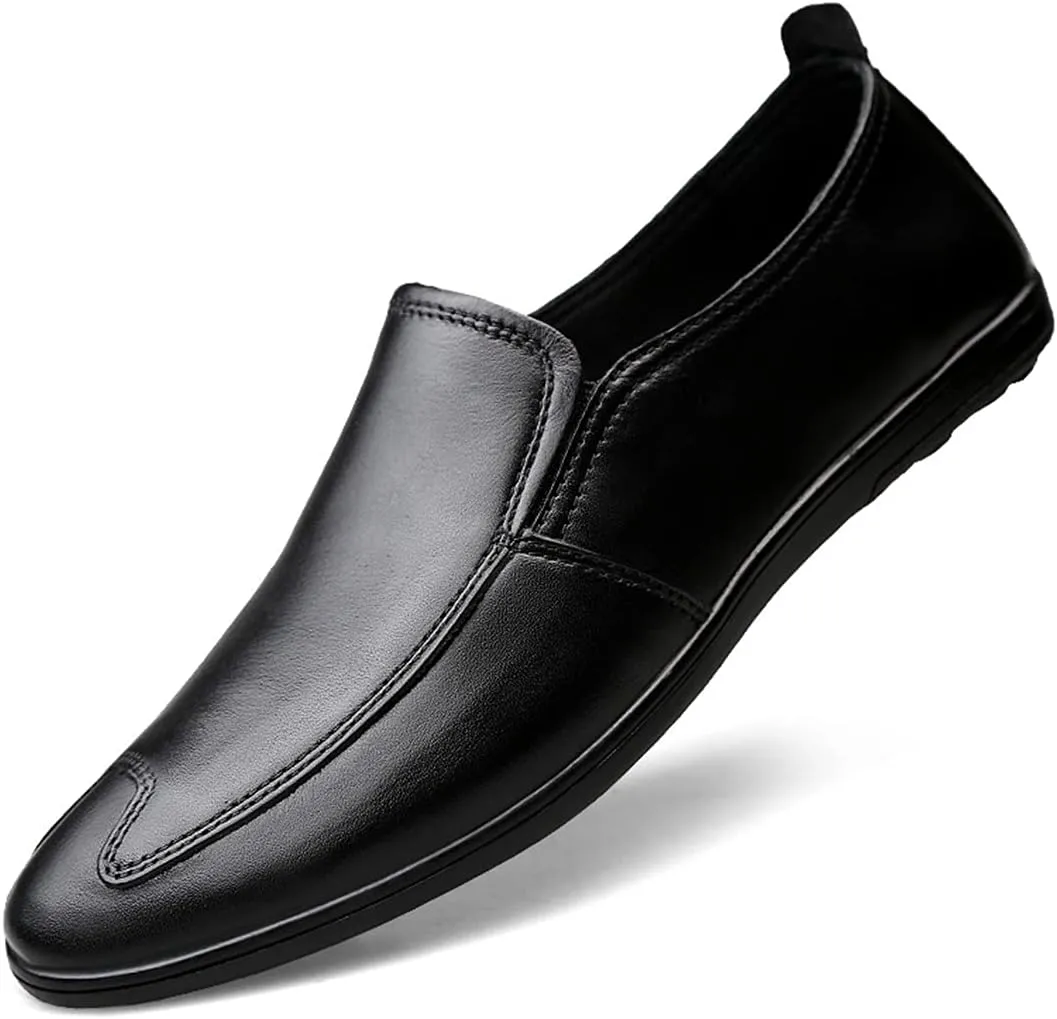 Minishion Casual Loafers Men Poited Slip on Office Shoes 2088#