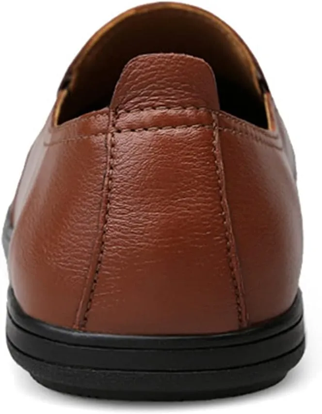 Minishion Casual Loafers Men Poited Slip on Office Shoes 2088#