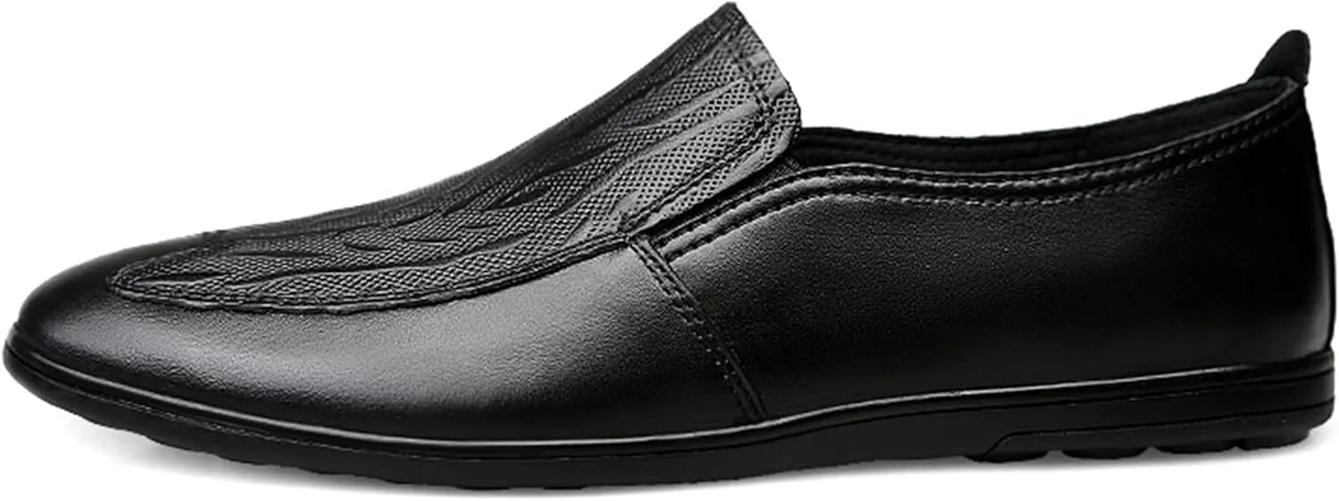 Minishion Casual Loafers Men Poited Slip on Office Shoes 2088#