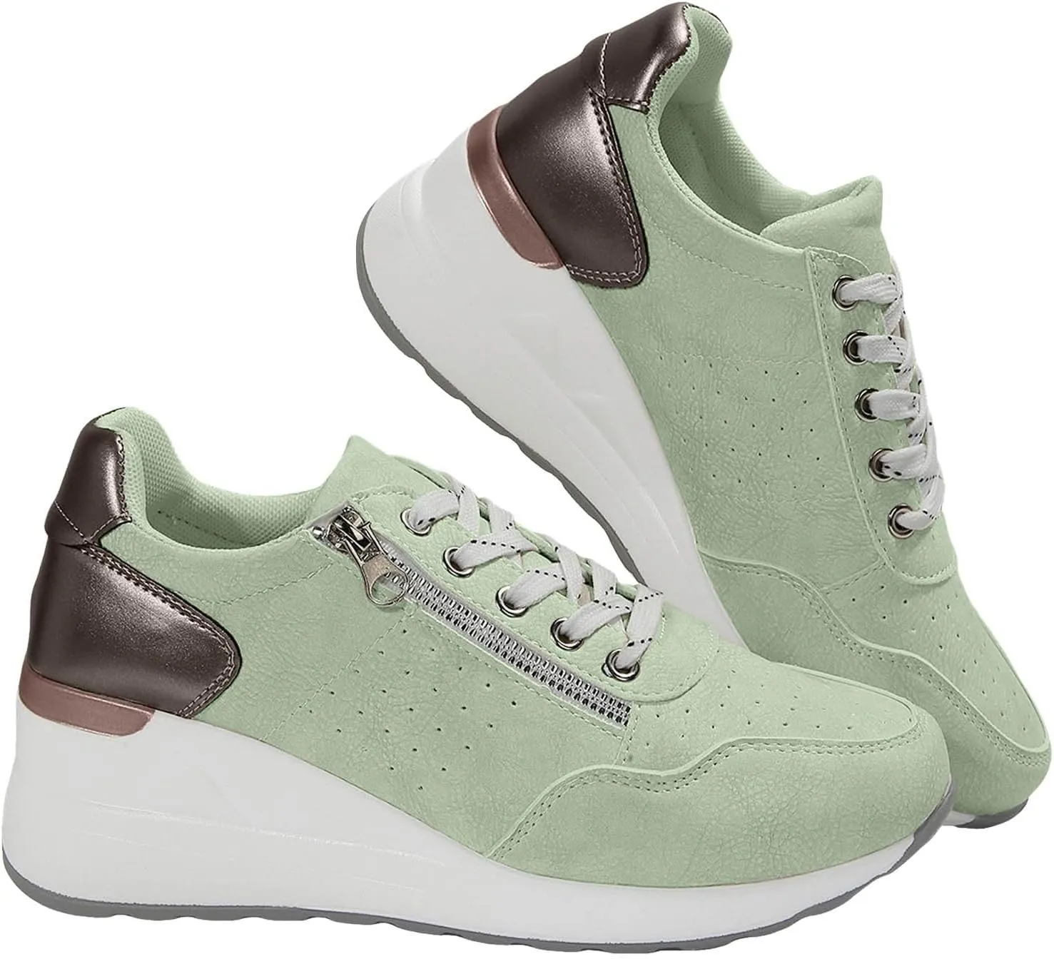 New Casual Women's Shoes Sneakers Lace Up Thick Soled Large Size Single Shoes Womens Casual Shoes Wide Width