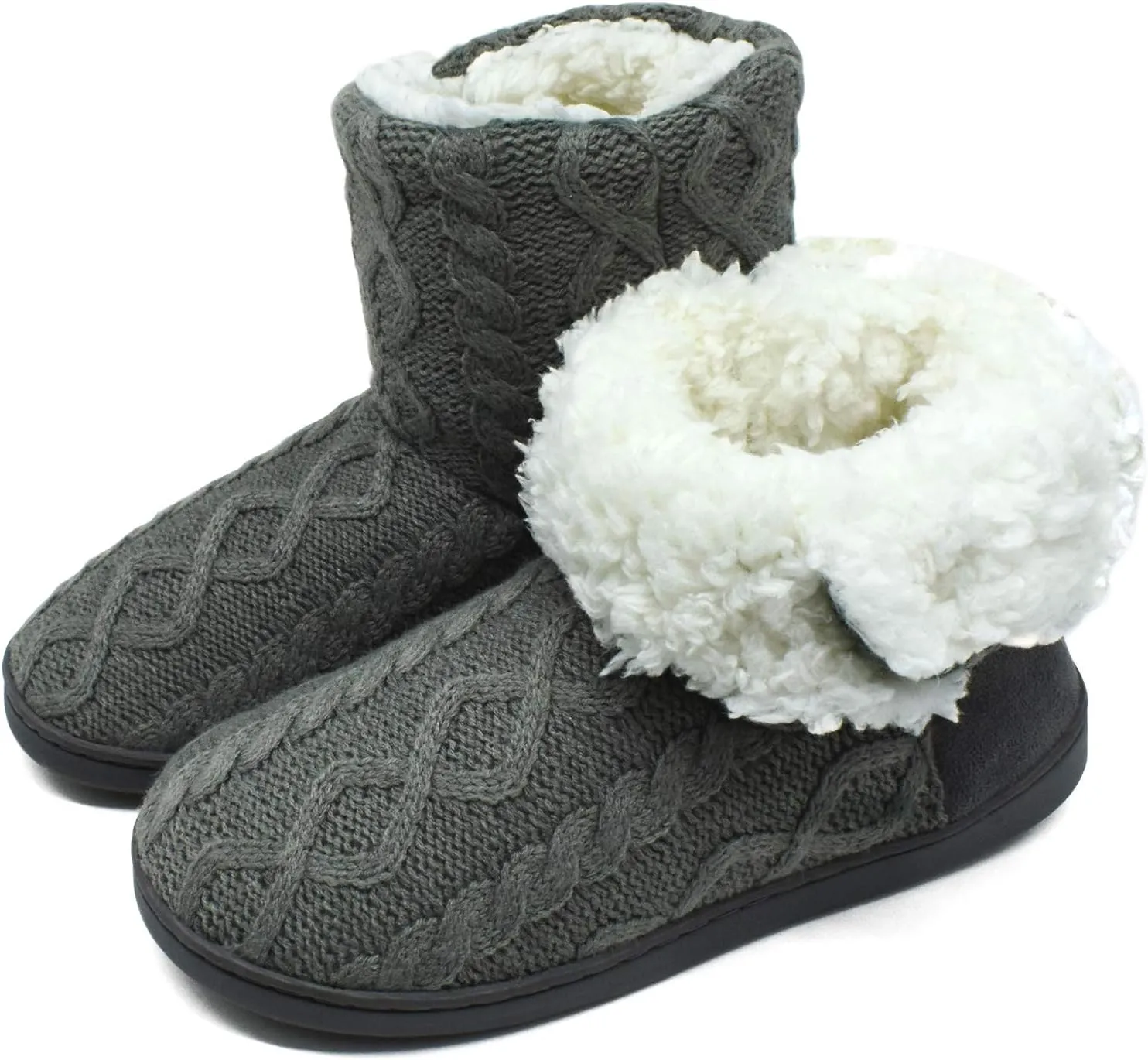 ONCAI Women's Slippers Comfort Knit Boots Winter Warm Outdoor Indoor Shoes