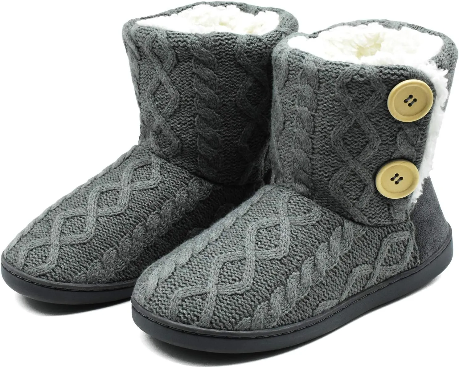 ONCAI Women's Slippers Comfort Knit Boots Winter Warm Outdoor Indoor Shoes