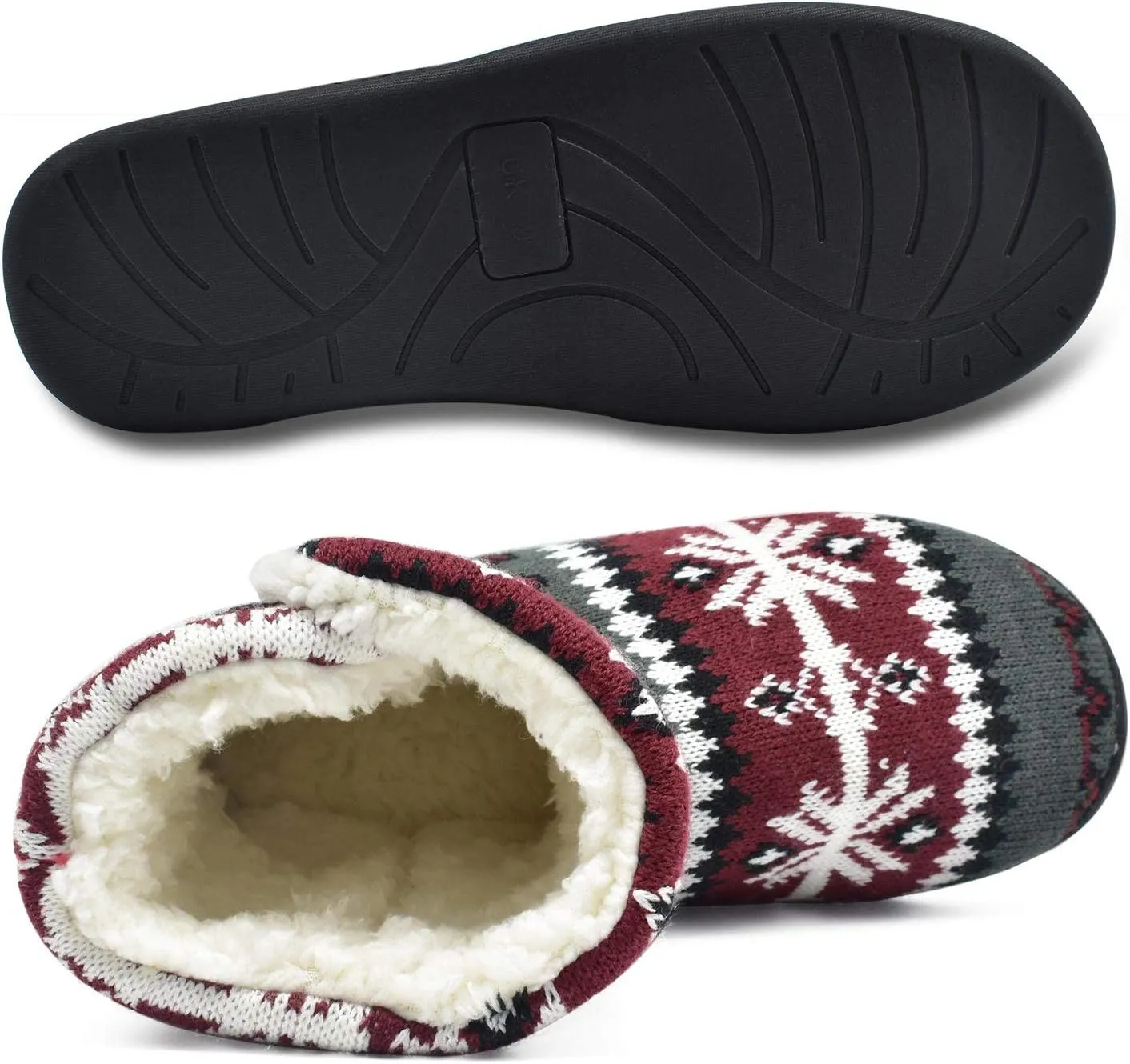 ONCAI Women's Slippers Comfort Knit Boots Winter Warm Outdoor Indoor Shoes