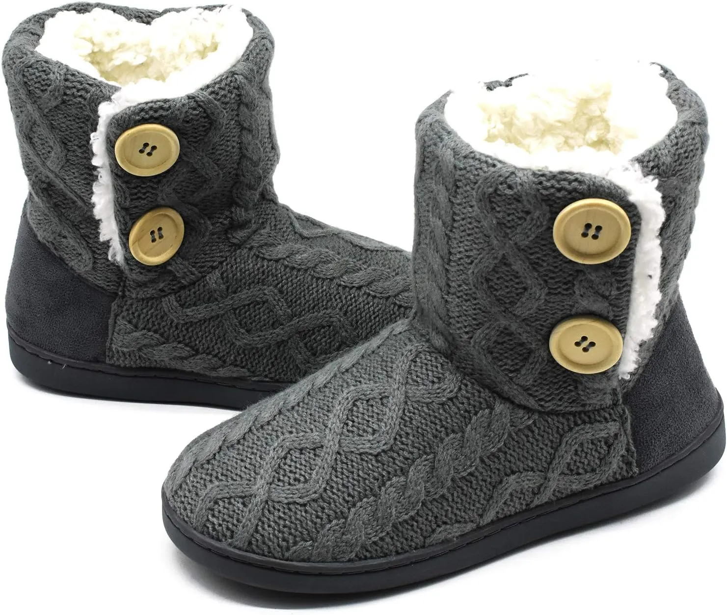 ONCAI Women's Slippers Comfort Knit Boots Winter Warm Outdoor Indoor Shoes