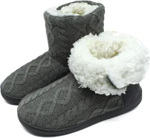 ONCAI Women's Slippers Comfort Knit Boots Winter Warm Outdoor Indoor Shoes