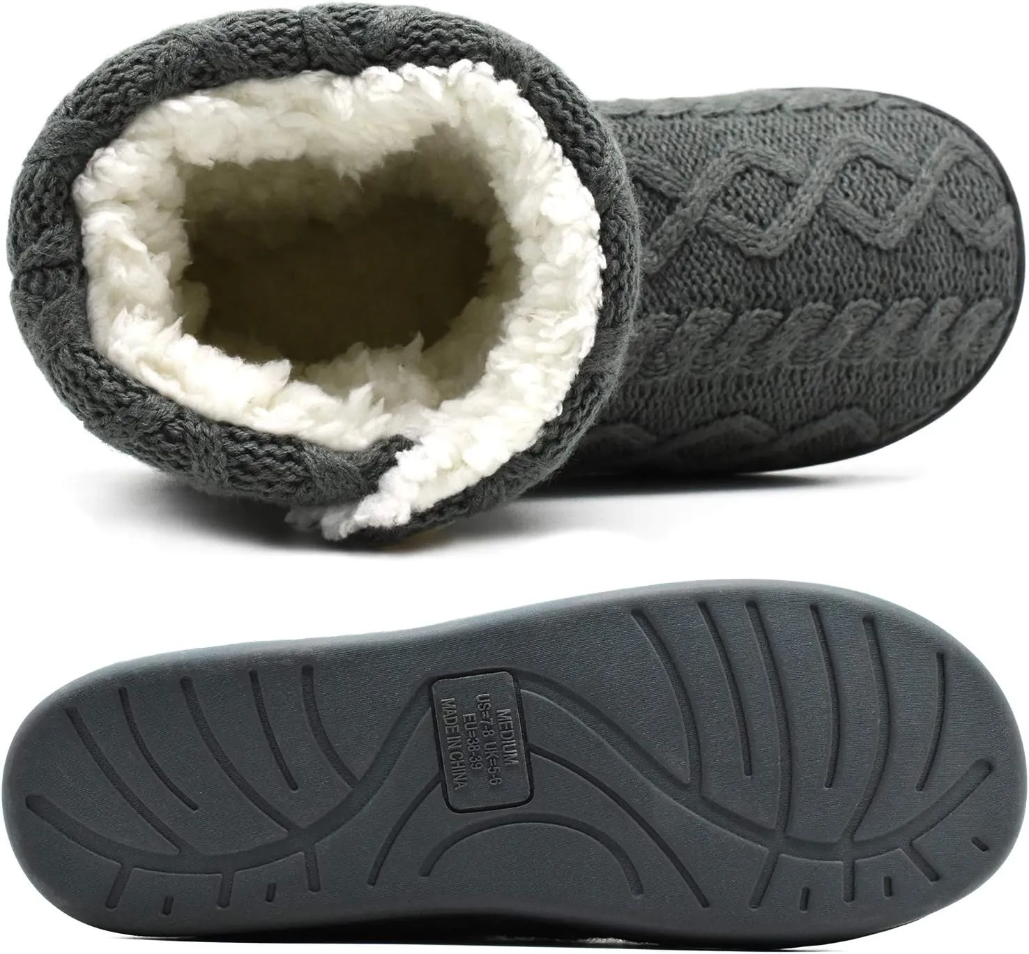 ONCAI Women's Slippers Comfort Knit Boots Winter Warm Outdoor Indoor Shoes